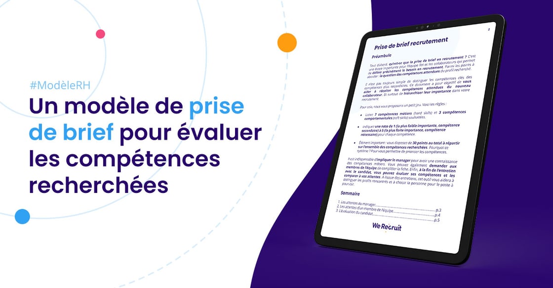 Moèle de prise de brief